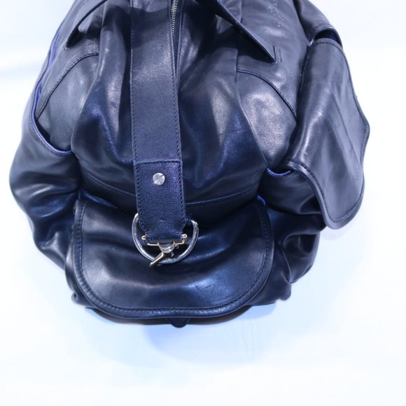 Cole Haan Black Leather Full-Size Duffel Bag - Picture 2 of 6